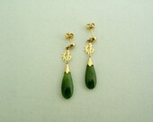 Vintage Jade Drop Earrings