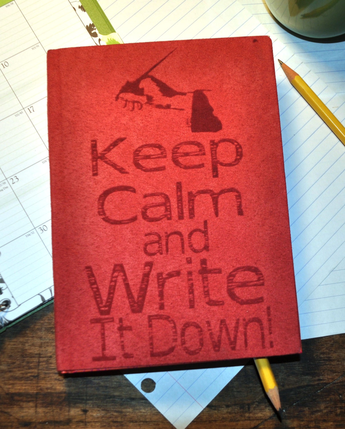 Keep Calm and Write it Down, Make a list, To-do Tracker,  Personal Journal,  Blank  note book, Book, Journal