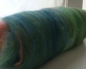 Mixed fibers batt, 2 ounces, Pop Quiz, ooak