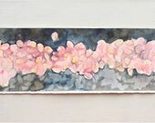pink petals, gray home decor, pink and gray abstract watercolor painting, one painting, tall painting, spring, summer, flower petals