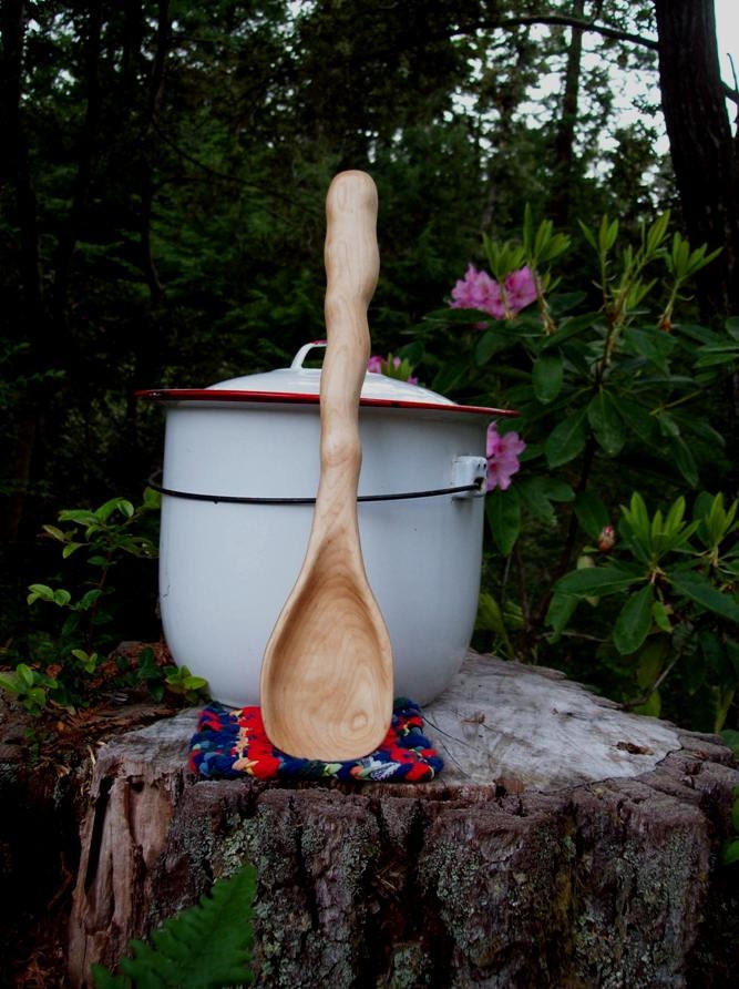hand carved maple wood spoon hand crafted handmade