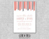 digtial printable, save the date, riboons garland and banners - harper design