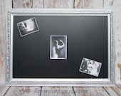 Elegant SILVER FRAMED CHALKBOARD Magnetic -Any Color- Large Huge Chalkboard Dining Room Furniture Silver Wedding Chalkboard