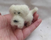 Rufus needle felted scruffy dog custom blythe dollhouse pet miniature halfscale doll custom family art