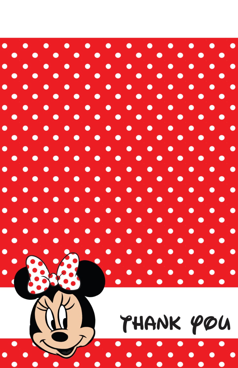 Red Minnie Mouse Thank You Cards- 15 Il_170x135