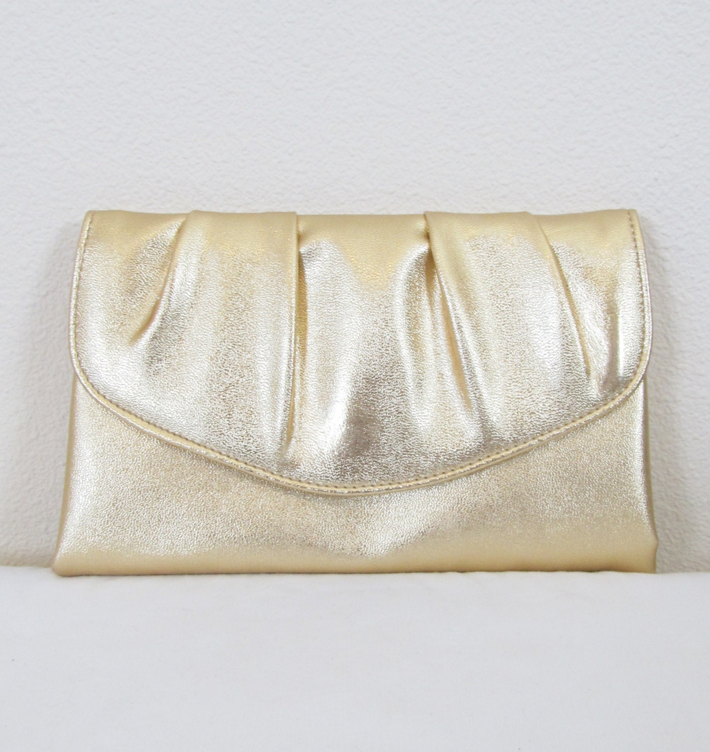 Vintage Polished Golden AVON Clutch Purse / Evening Bag