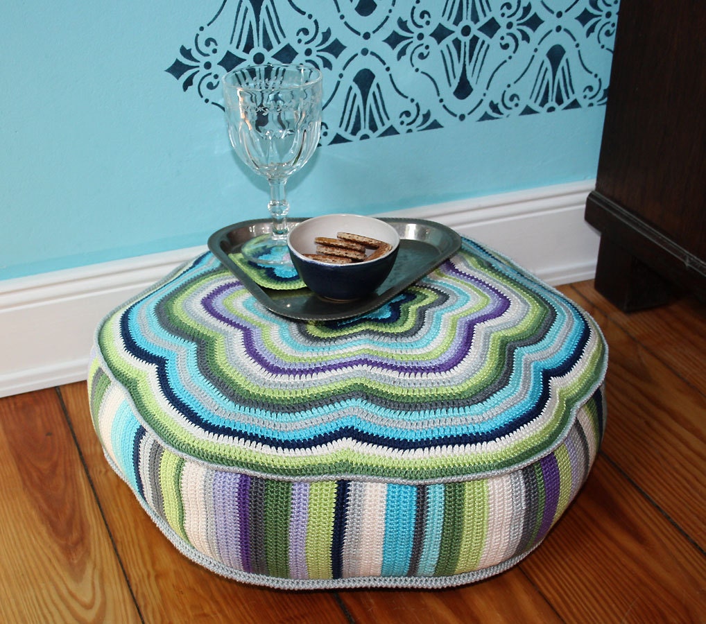POUF "CAMILLA" -  Crochet Pattern, PDF, Cushion