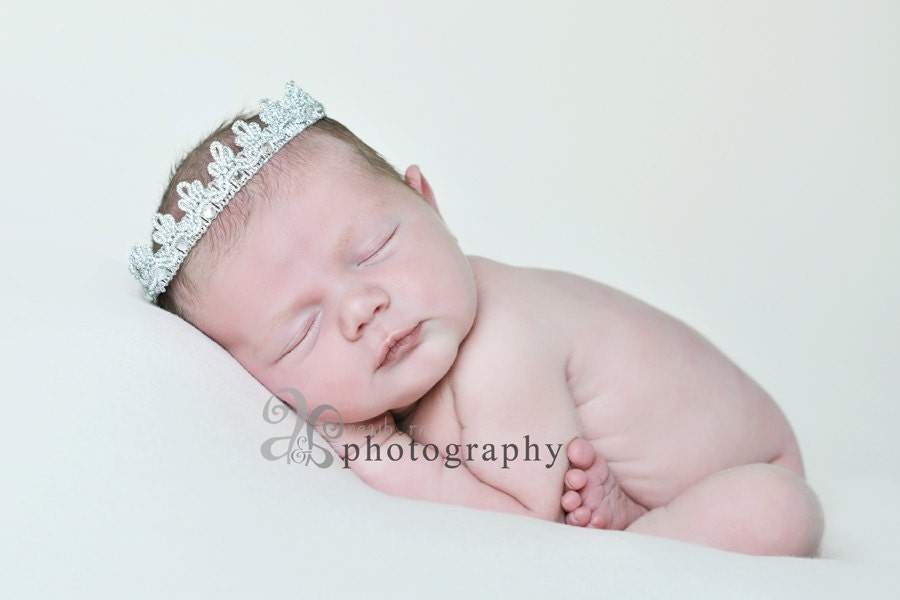 Priority Ship in U.S.  & On SALE Fairytale Princess Tiara  headband ..crystal  jeweled  crown for newborn and up
