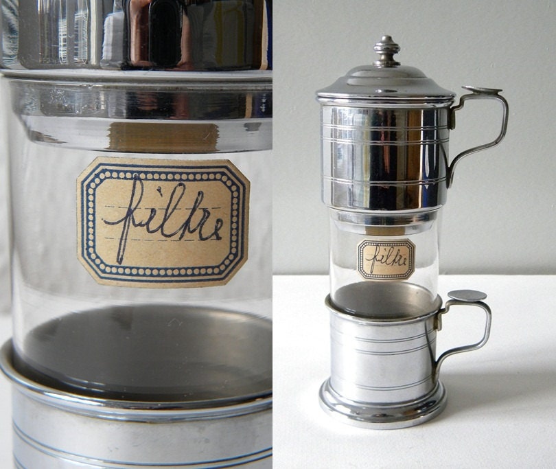 vintage french coffee filter cup