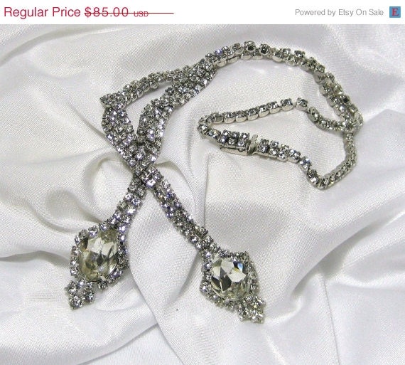 Vintage Kramer of NY Dazzling Rhinestone Necklace.