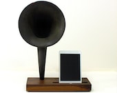 iHorn - iPad - iPad mini - iPhone - Acoustic  Speaker Horn - Vintage Radio look - Old Time Speaker System for your iDevice