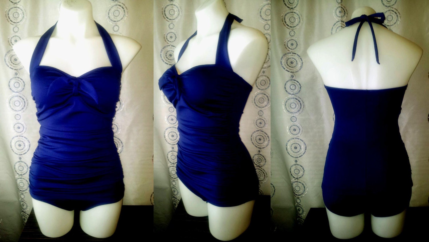 Flattering  Liz Tankini & Boy cut bottoms in Navy  Last Set in Small