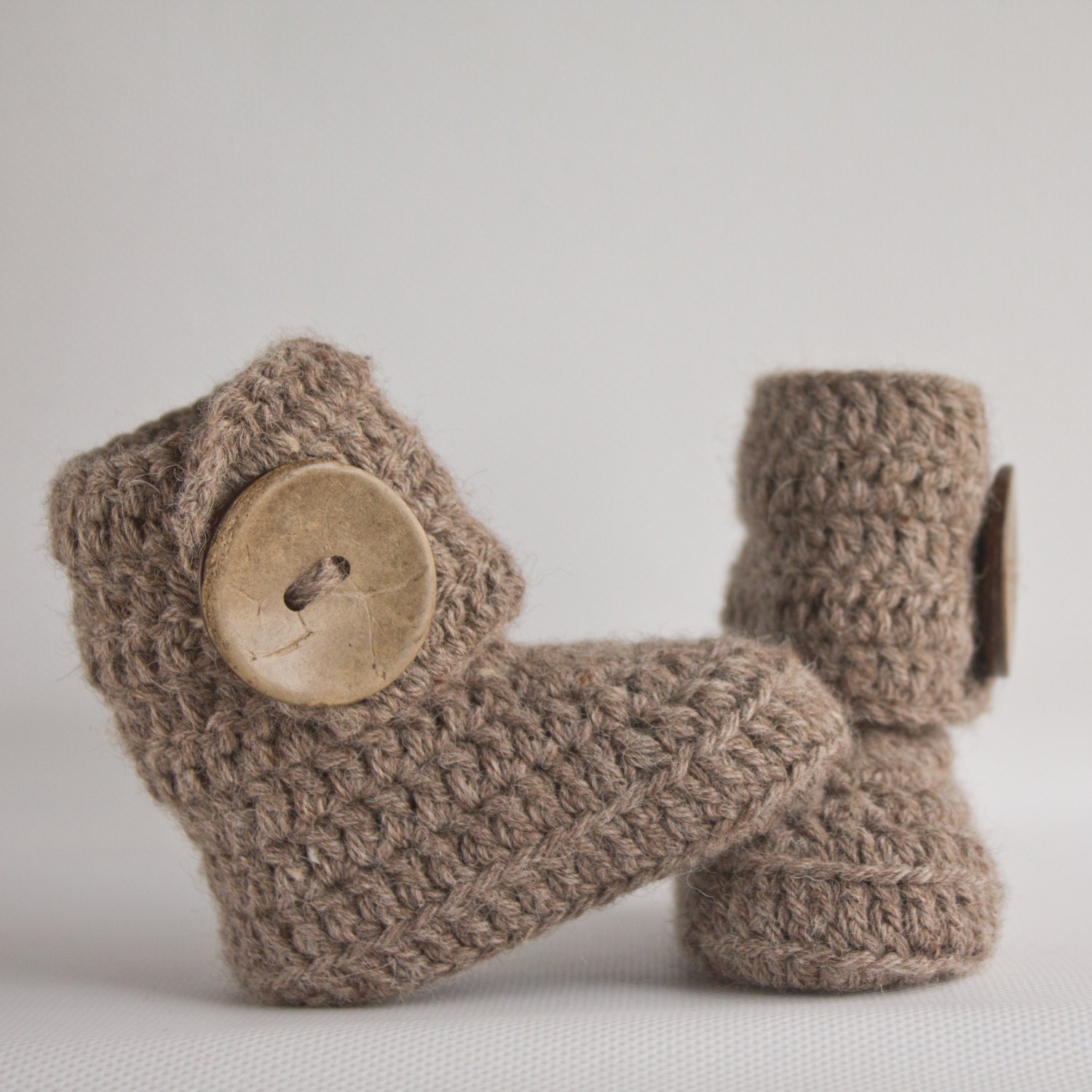 Rosey Grey Crochet Wrap Boots- Choose Your Size