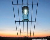 Garden Trellis Solar Ball Jar Eco Friendly Gift for Gardeners Outdoor Decor Antique Mason Jar Solar Outdoor Light,  Metal Yard Plant Trellis
