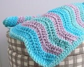 Baby blanket, Crochet baby blanket, pastel blanket, chevron blanket CUSTOMIZE