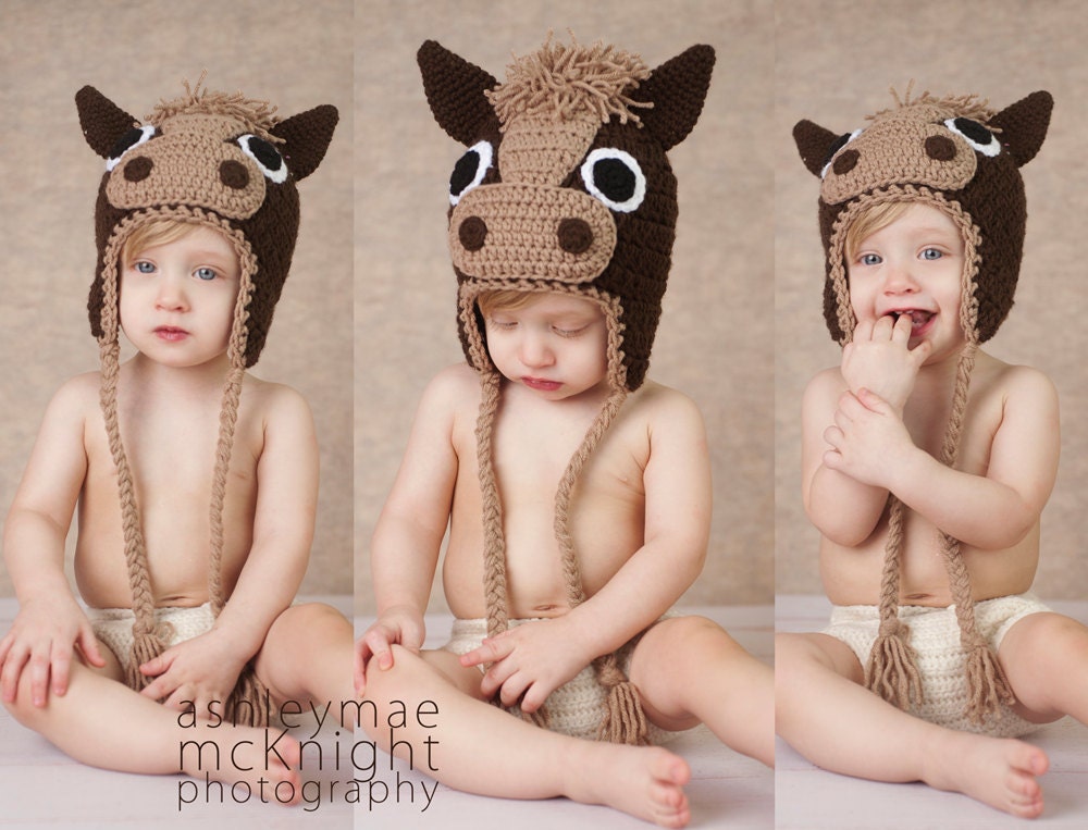 Horse Hat - Instant Download Crochet Pattern
