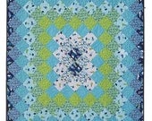 Easy Modern Quilt Kit After the Storm Modern Lap Quilt Blue Aqua Gray Cotton
