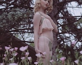 Cropped Cami and Panties Set Ethereal 'Rose' Handmade to Order