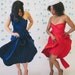Azimuth Navy Blue Long Octopus Infinity Convertible Wrap Gown