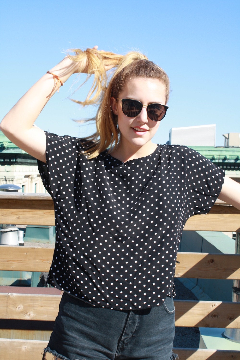 Vintage polka dot shirt