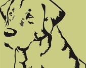 Stencil Labrador Retreiver Dog Head 10 Inch