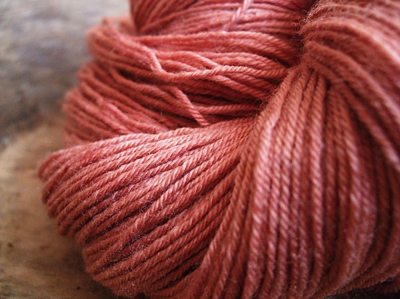 Bounce - Rosewood - Handdyed sock weight yarn organic merino