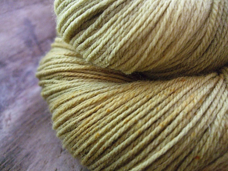 Spirit - Olive - Handdyed sock weight yarn merino cashmere nylon