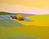 From Field to Field- Landscape Painting- 16x20 Original Oil Painting, on Canvas