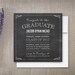Chalkboard Graduation Party Invitations