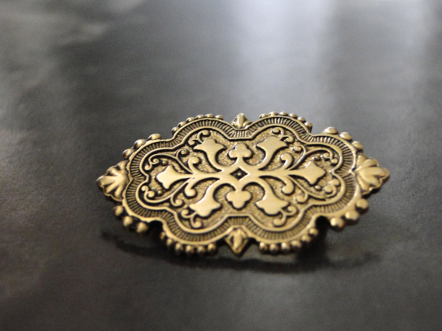 Vintage Brass Detailed Pin, Retro Style, Gift for Her, Accessories