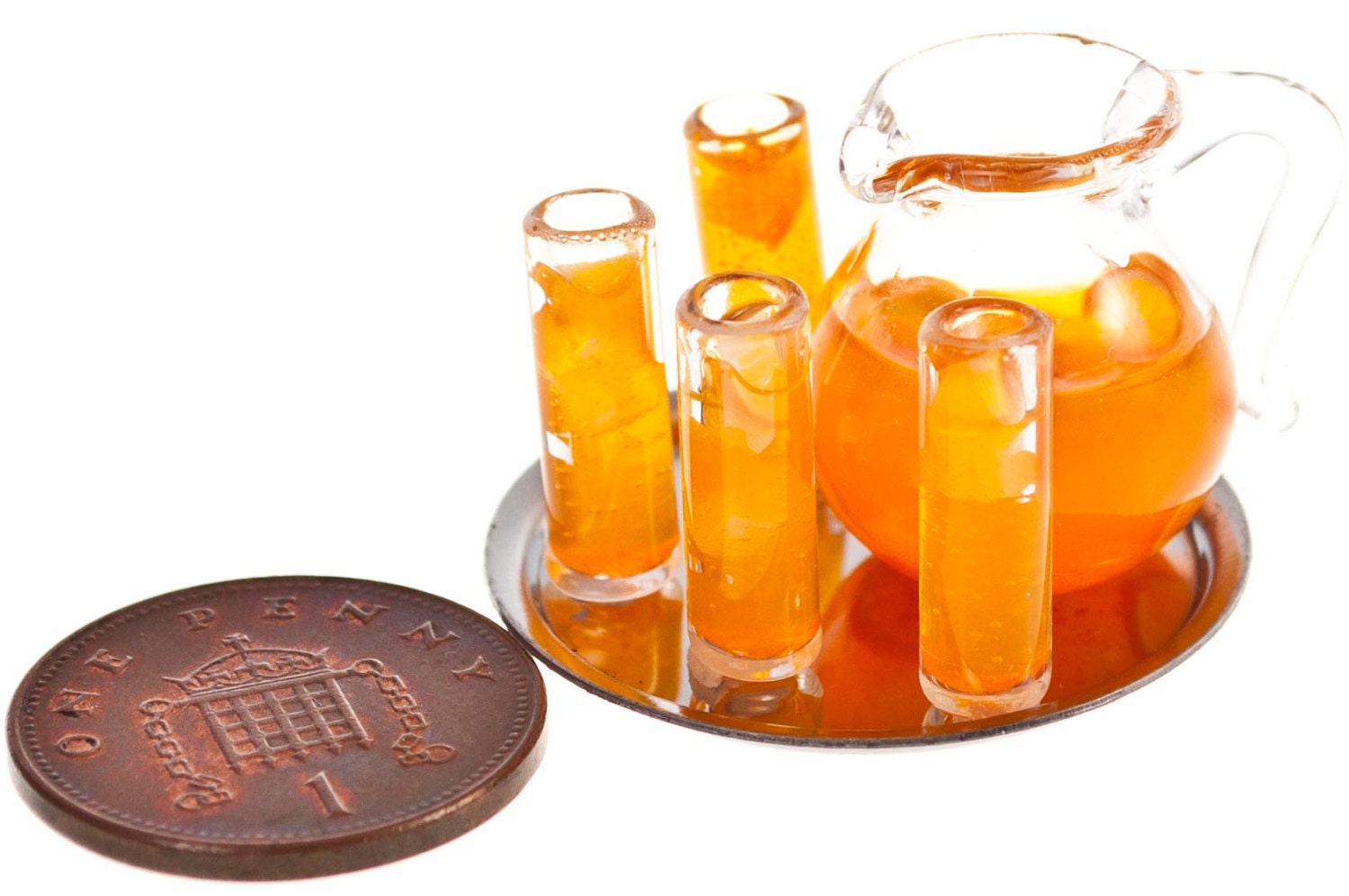 orange juice drink set miniature food