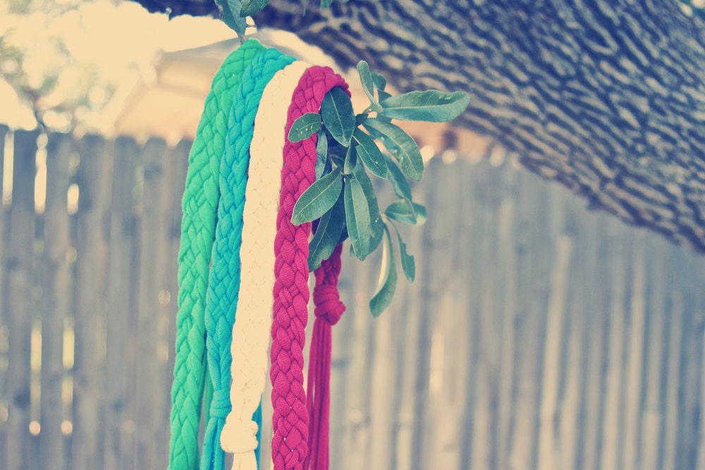 Versatile Braided Hippie Headband with Beaded Ends - 4 Colors