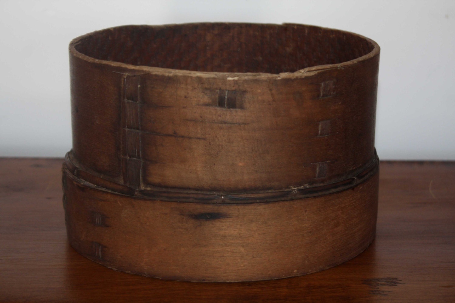 Vintage primitive wood sifter - antique kitchen - wooden sieve - country home decor