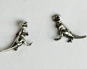 T-Rex Sterling Silver Post Earrings