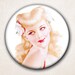 Bachelorette Party Favor - Pinup Girl Sassy Blond - Vintage Image - Pocket Mirror or Magnet