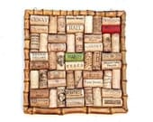 Bamboo wine cork message board repurposed from a candle tray by Lolailo