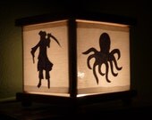 Pirate Night Light Lamp Ship Octopus Skull and Crossbones