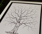 Unique Wedding Guest Book Alternative Wedding Guest book Thumb Tree Fingerprint Wedding Tree Personalized Wedding Gift 100-220 guests