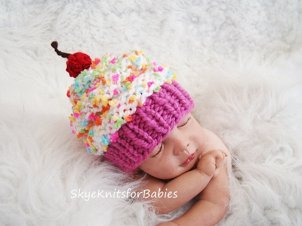 Newborn Baby Cupcake Hat, Photography Prop