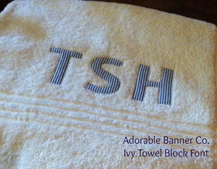 Personalized Ivy Name Towel. 30"X54"  Great gift for teens, kids, college, bridal party and high school graduation.