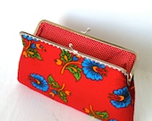 Ethnic traditional  red flowers hand bag,Mother's day gift