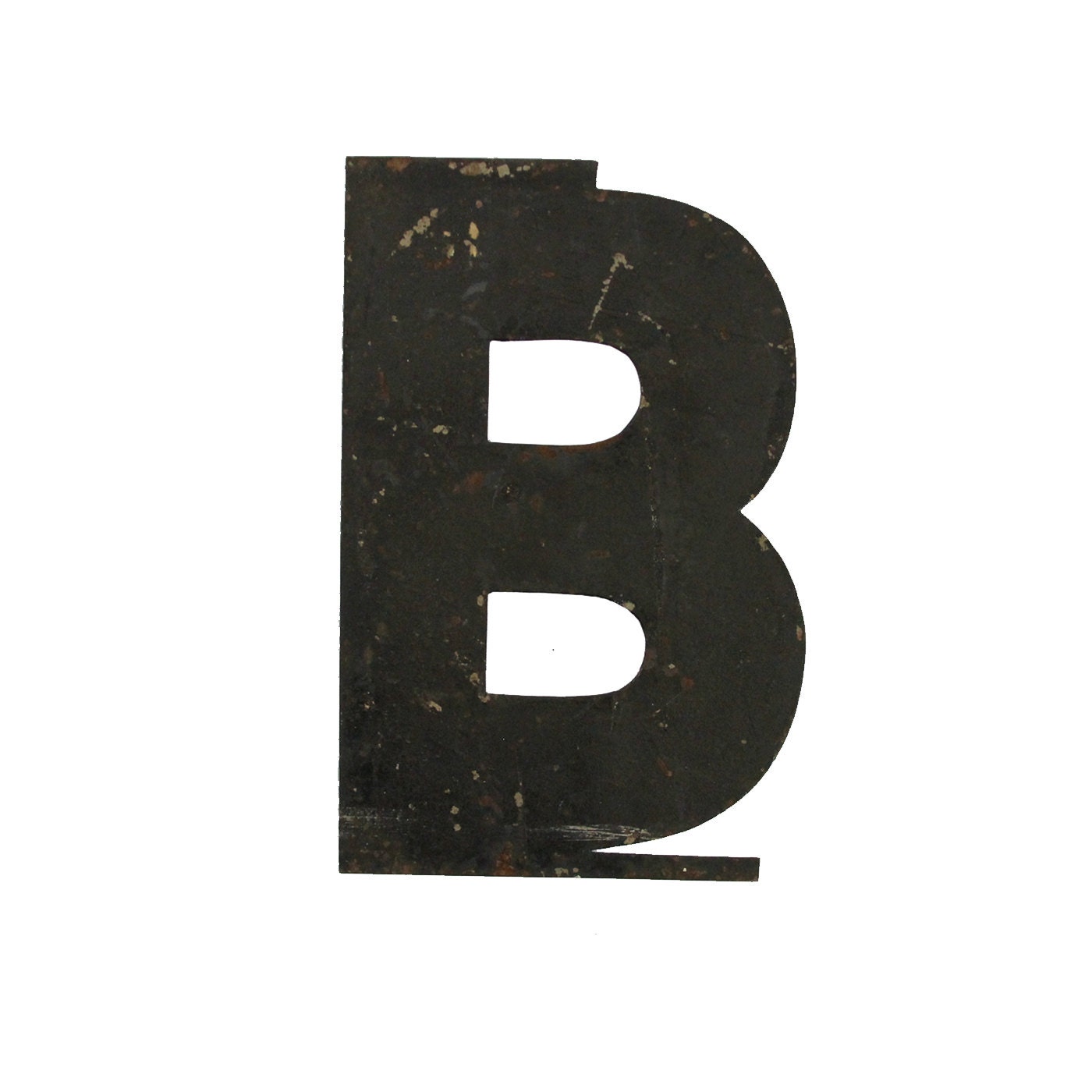 antique metal theatre marquee letter - B