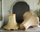 Pair of Amazing Vintage Hollywood Regency Lamp Shades
