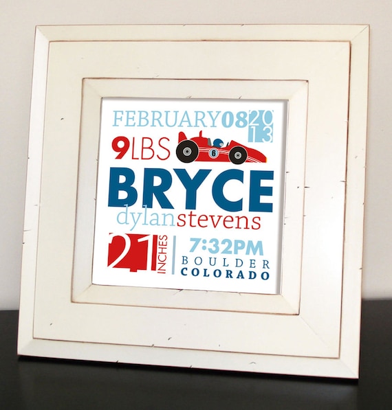 Nursery Art, Baby Stats, Birth Announcement Wall Art, Personalized