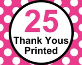 25 Printed Thank You Cards by Cutie Patootie Creations - Includes Envelopes Il_170x135