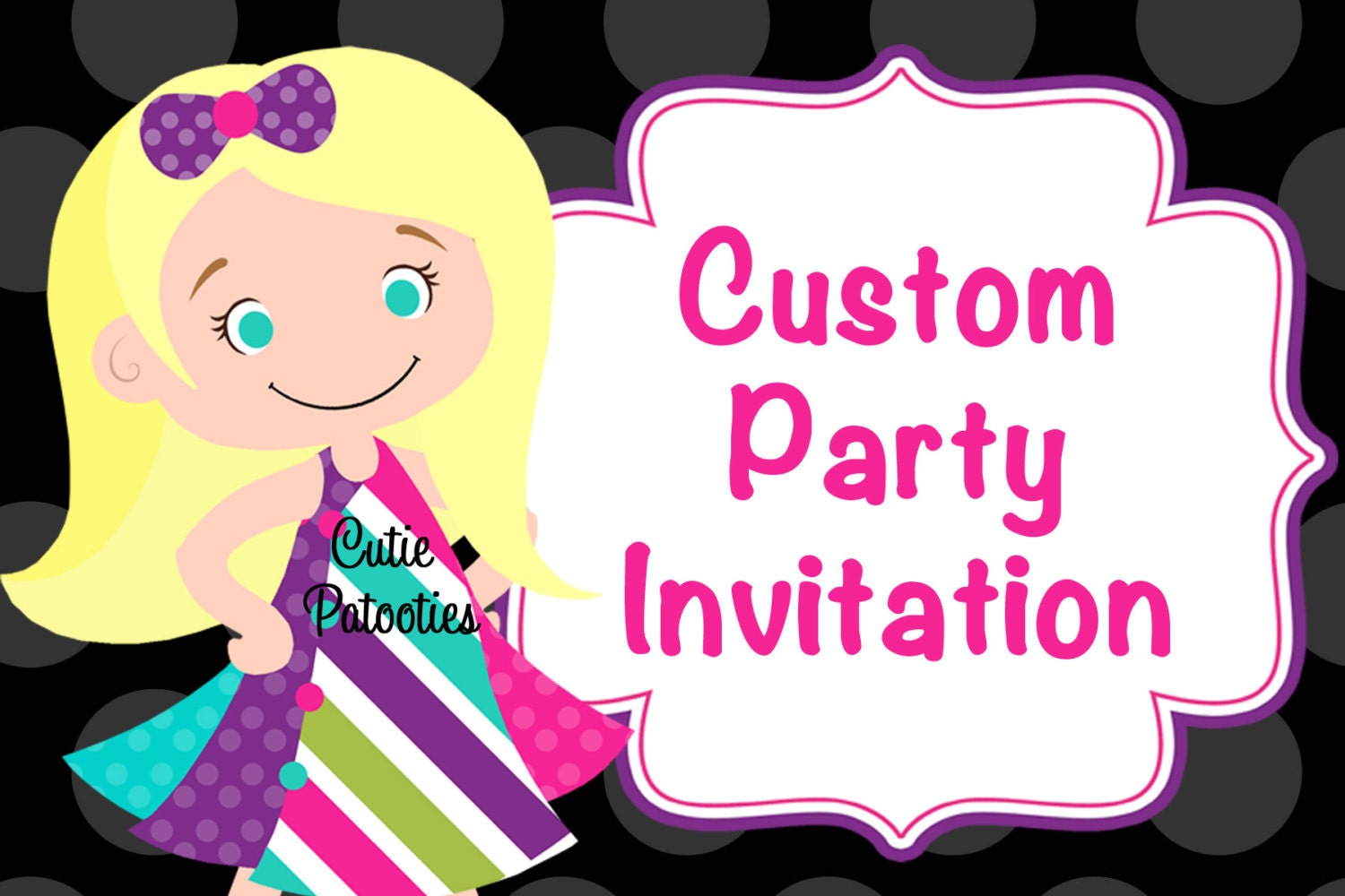 CUSTOM INVITATION by Cutie Patootie Creations Il_570xn