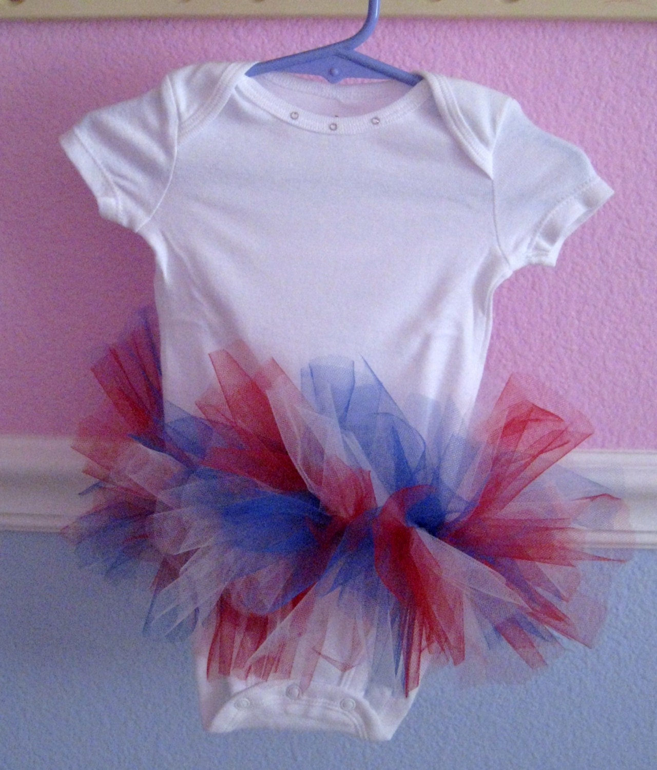 4th of July Tutu attached onesie