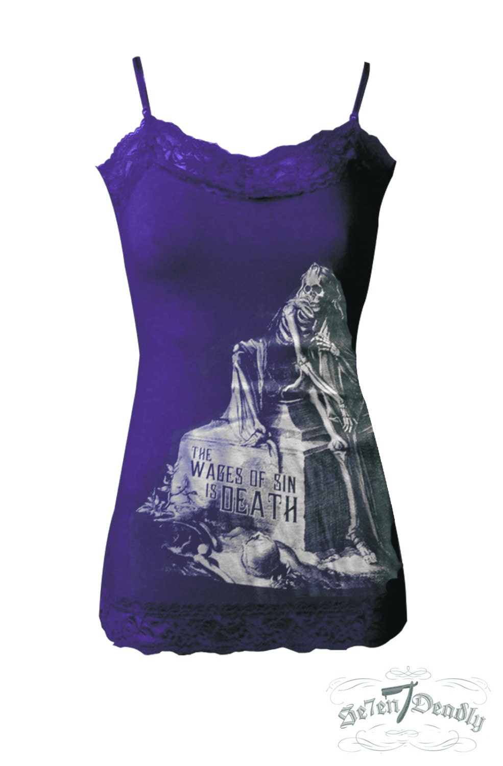 Wages of Sin Lace Cami Black or Purple
