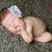 lavender baby headband, newborn headbands, lace flower headband, infant head band