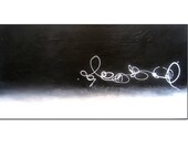 15% OFF Super SALE. Black and White Textured Abstract Painting. Modern Art. Original Painting.Title "Smoke" by RSchoeffel